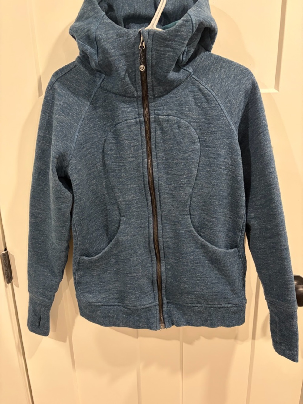 Blue zip-up hoodie